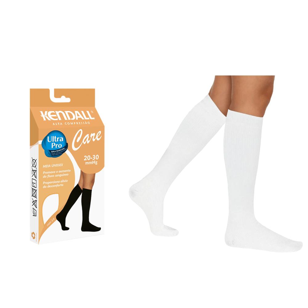 Meia de compressão Kendall Care 3/4 20-30 mmHg com ponteira 3113
