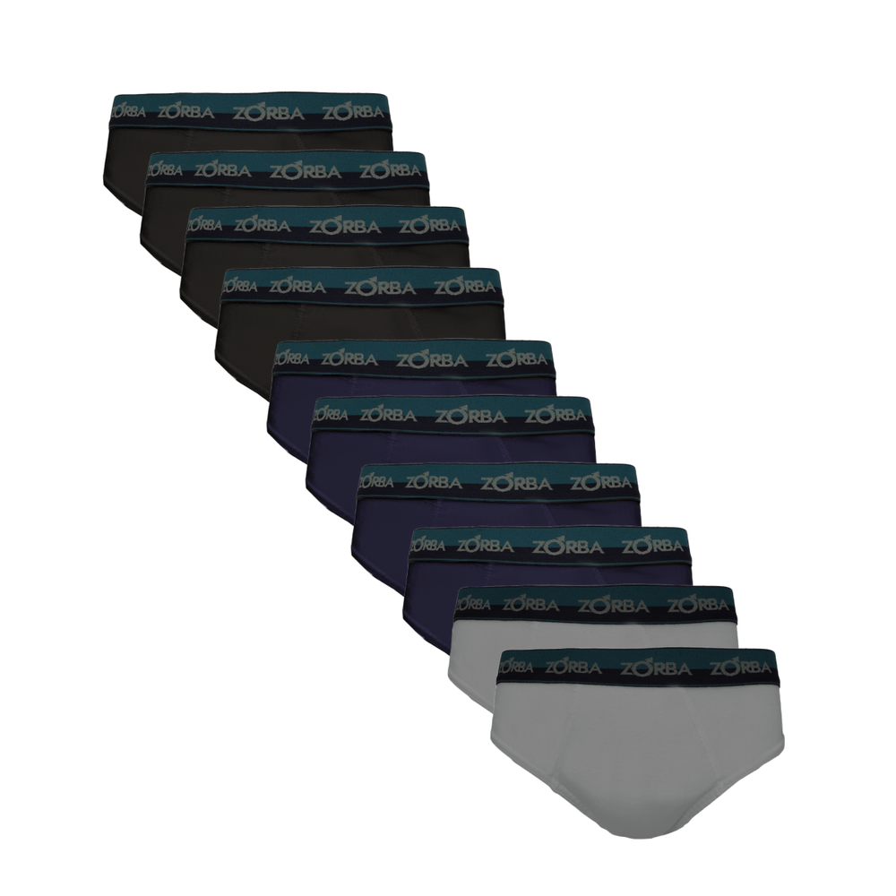 Kit 10 Cuecas Zorba Slip Max Algodão 764 - HBI Store