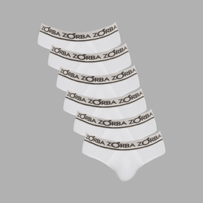 KIT-6-CUECAS-ZORBA-SLIP-PLUS-716-BRANCO KIT-6-CUECAS-ZORBA-SLIP-PLUS-716-BRANCO