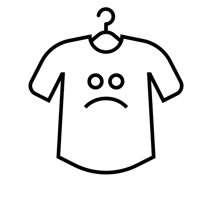 Icone de camiseta triste